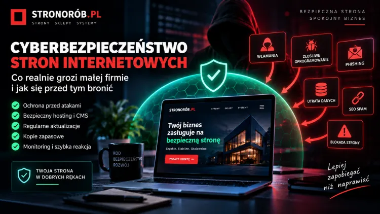 Cyberbezpieczeństwo stron internetowych. Co realnie grozi małej firmie i jak się przed tym bronić